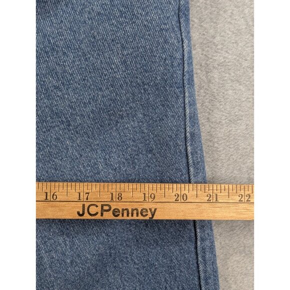 LL Bean Jeans Womens Size 14 Blue Relaxed wide Leg Baggy Comfort 100% Cotton - Picture 5 of 12